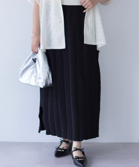 line tight skirt｜ブラック