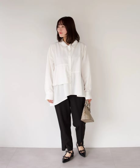 Asymmetric shirt | ホワイト