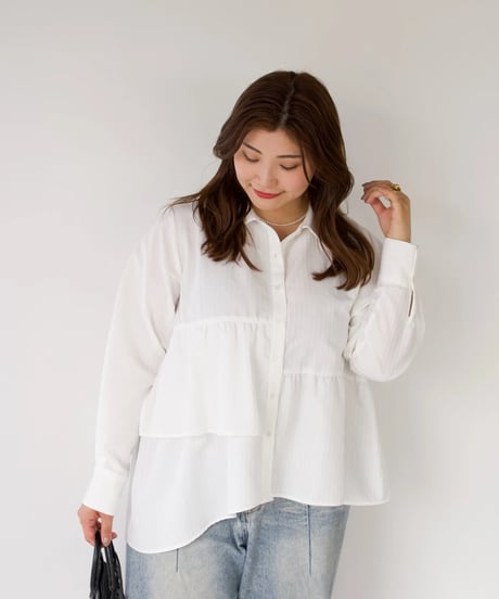 Asymmetric shirt | ホワイト