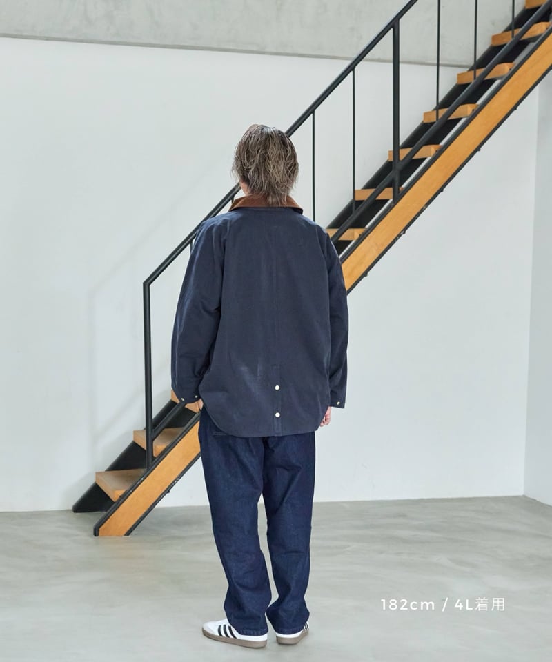 Laveange】ステンカラーコート | ネイビー | MI AND MOU