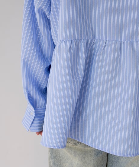 Asymmetric shirt | ブルー