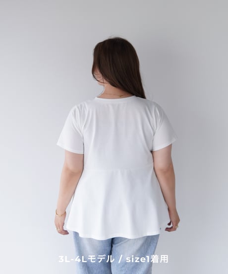 asymmetry T-shirt | ホワイト