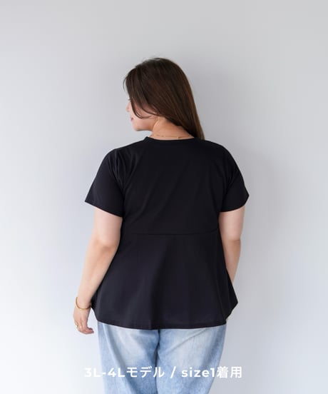 asymmetry T-shirt | ブラック