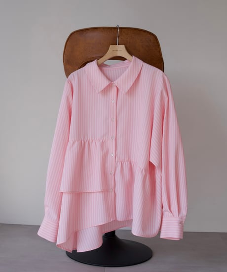 Asymmetric shirt | ピンク