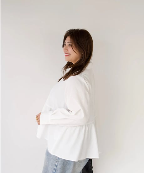 Asymmetric shirt | ホワイト