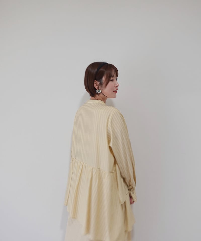 asymmetry shirt one-piece / イエロー | MI AND MOU