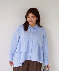 Asymmetric shirt | ピンク | MI AND MOU