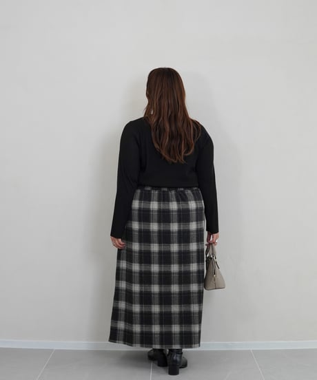 mini neck pullover | ブラック