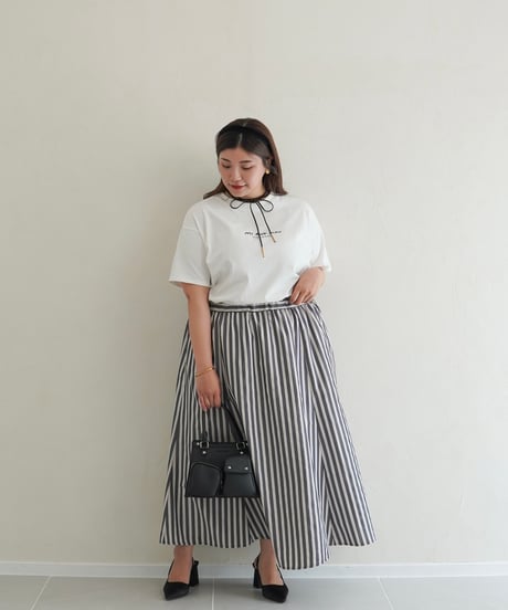 stripe skirt｜ブラック