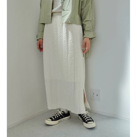 line tight skirt / ホワイト