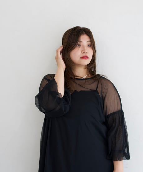 tulle dress｜ブラック