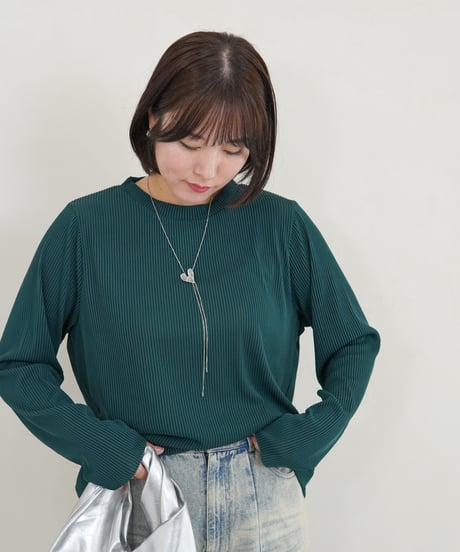 mini neck pullover | グリーン