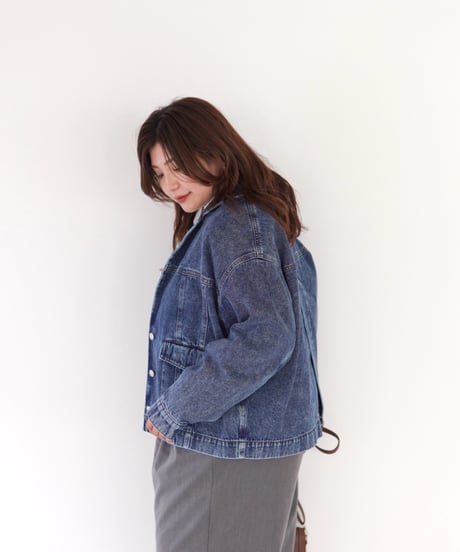 tailored denim jacket｜ブルー