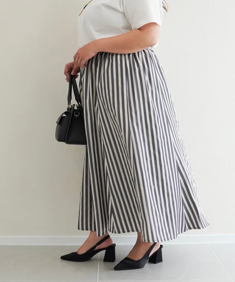 stripe skirt｜ブラック