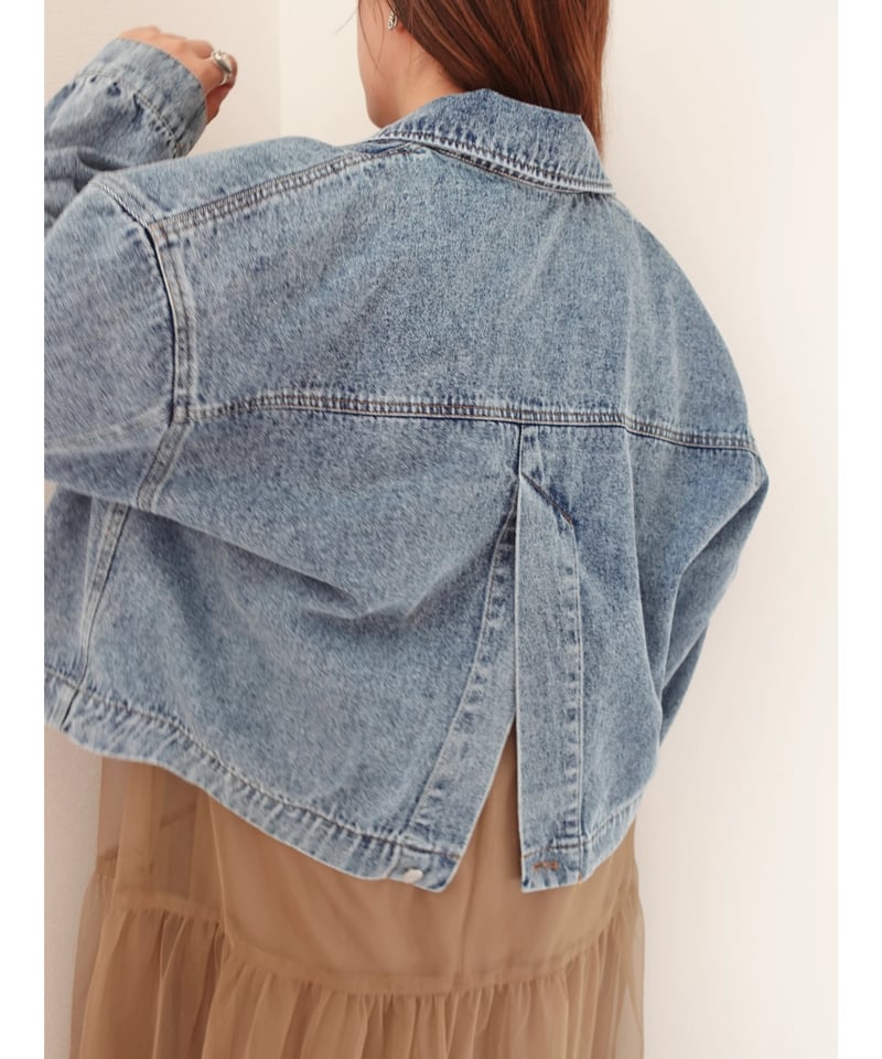 tailored denim jacket|ライトブルー | MI AND MOU tailored denim jacket|ライトブルー | MI AND MOU