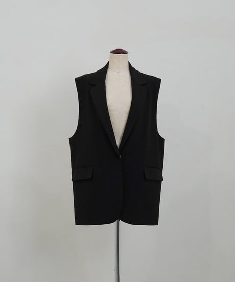vest jacket | ブラック