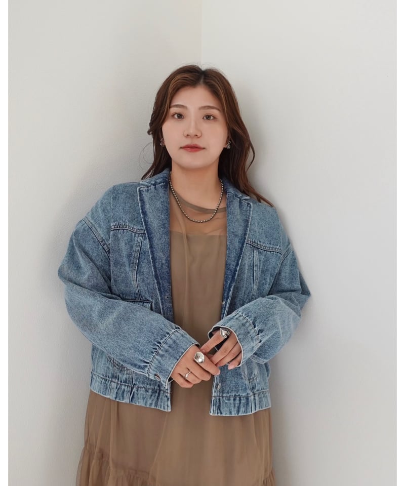 tailored denim jacket|ライトブルー | MI AND MOU tailored denim jacket|ライトブルー | MI AND MOU