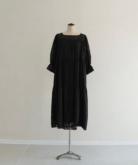 jacquard one-piece｜ブラック