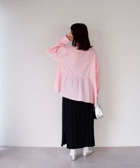 Asymmetric shirt | ピンク