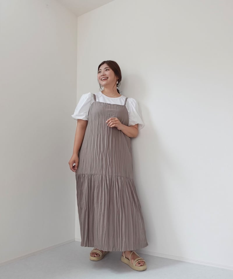 camisole one-piece｜ブラウン | MI AND MOU
