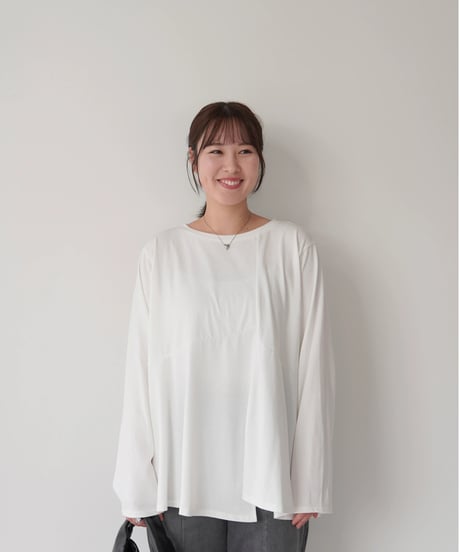 Asymmetric Long T-shirt | ホワイト