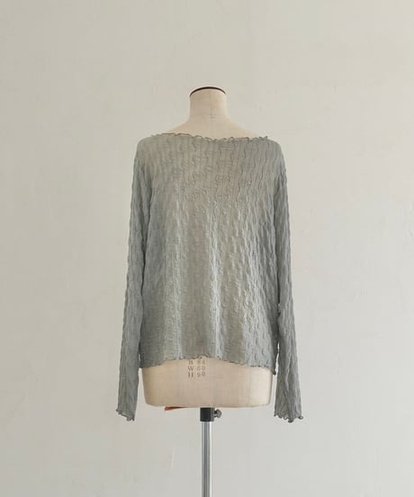 sheer pullover｜グレー