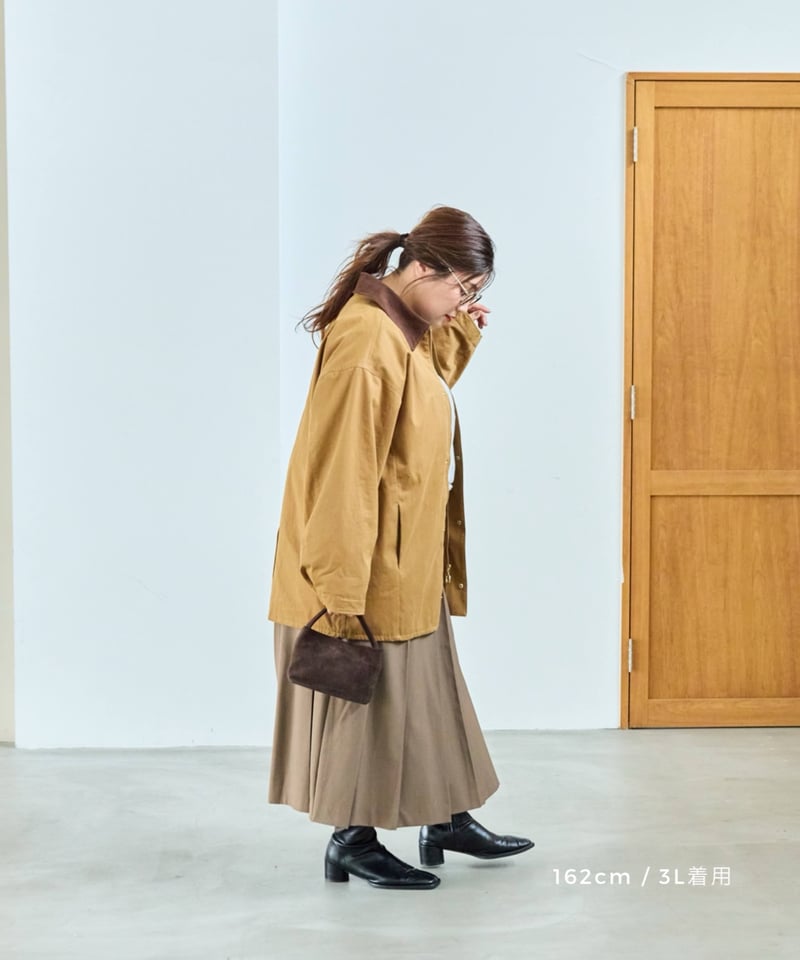 Laveange】ステンカラーコート | ブラウン | MI AND MOU