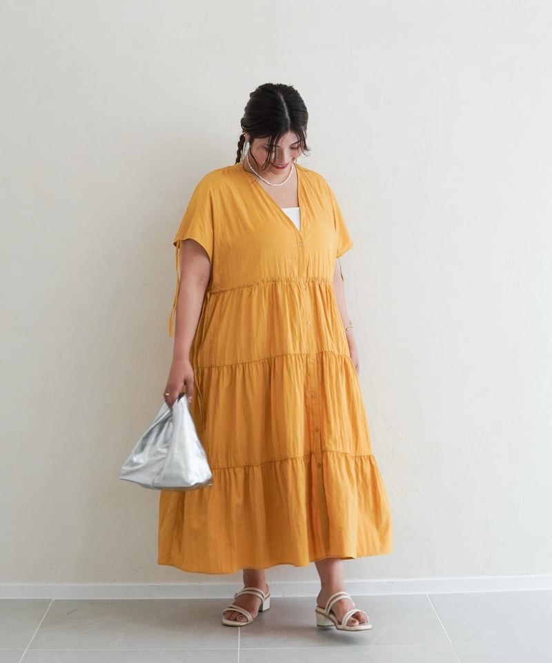 Tiered one-piece | マスタード | MI AND MOU