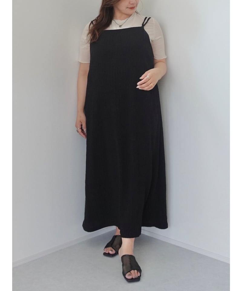 camisole one-piece / ブラック | MI AND MOU 