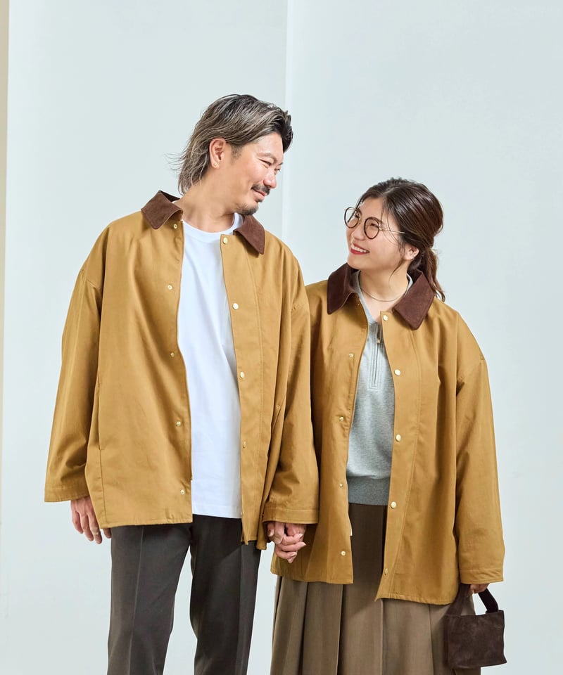 Laveange】ステンカラーコート | ブラウン | MI AND MOU