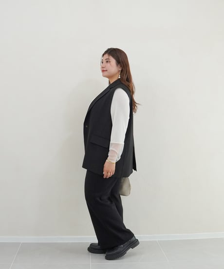 vest jacket | ブラック