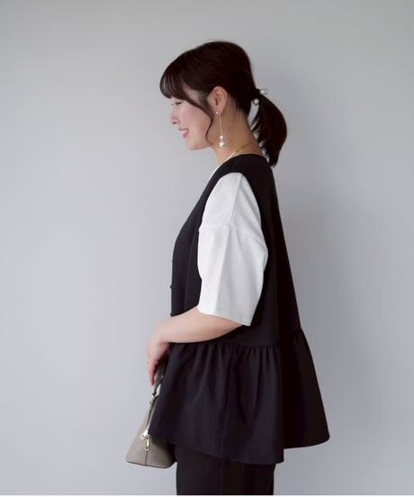 vest blouse｜ブラック