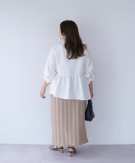 line tight skirt｜ベージュ