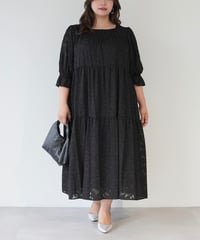 jacquard one-piece｜ブラック