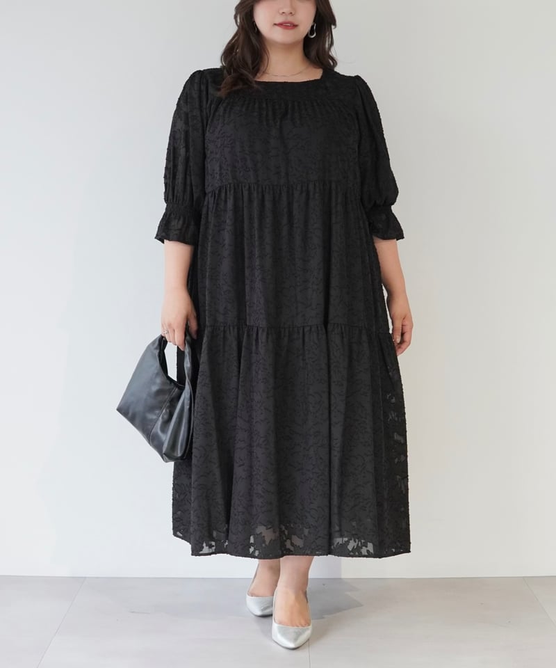 ワンピース Mitam jacquard one-piece｜ブラック | MI AND MOU