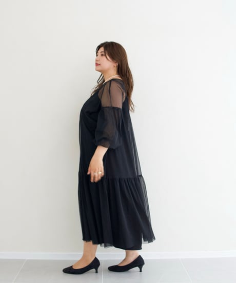 tulle dress｜ブラック