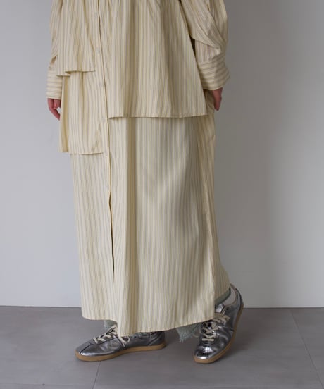 asymmetry shirt one-piece | イエロー