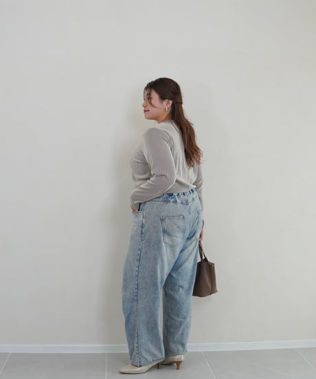 mini neck pullover | ストライプ
