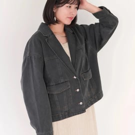 tailored denim jacket | MI AND MOU