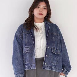 tailored denim jacket | MI AND MOU
