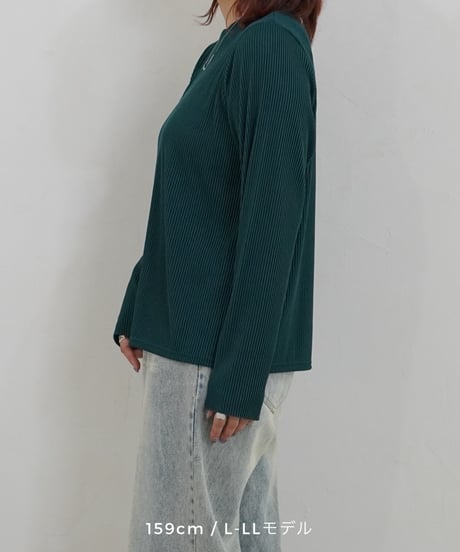 mini neck pullover | グリーン