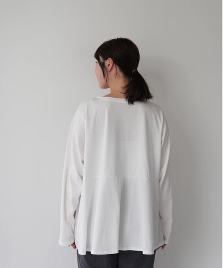 Asymmetric Long T-shirt | ホワイト