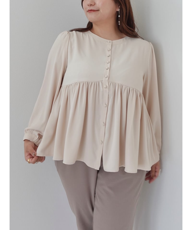 2WAY EMBROIDERY RUFFLE BLOUSE アイボリー - トップス