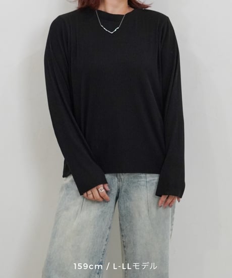 mini neck pullover | ブラック