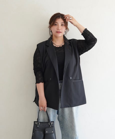 sheer pullover｜ブラック