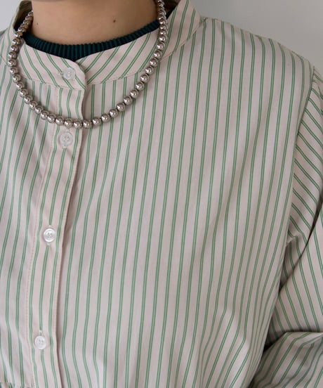 asymmetry shirt one-piece | グリーン