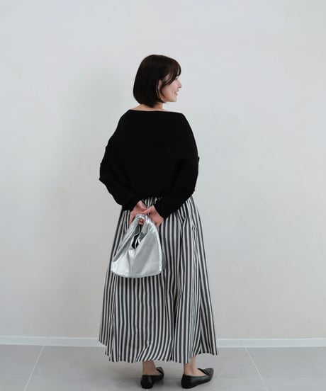 boatneck knit | ブラック