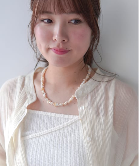 【受注】shell stone necklace