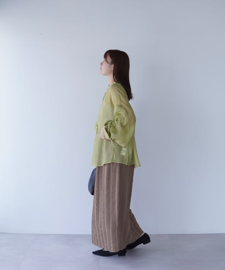 line tight skirt｜ブラウン