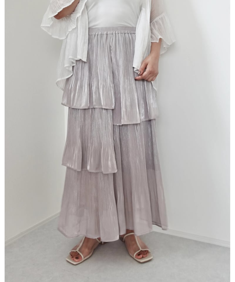 mulchway pleats skirt グレー miandmou mulchway pleats skirt｜グレー | MI AND MOU - スカート